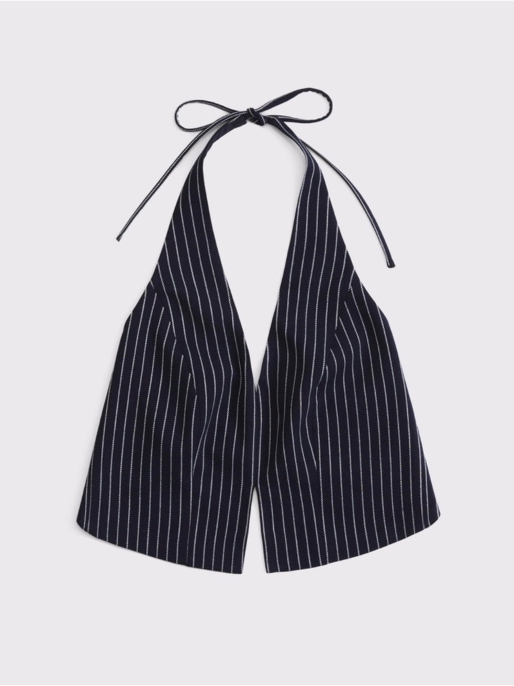 Abercrombie & Fitch Navy Pinstripe Halter Top - Picture 1 of 5